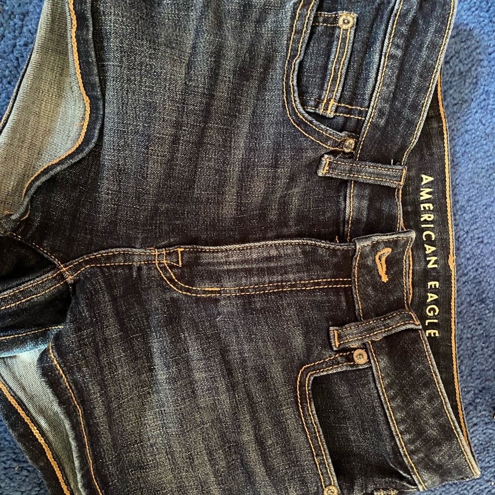 American Eagle Outfitters Women's Dark Blue Jeans